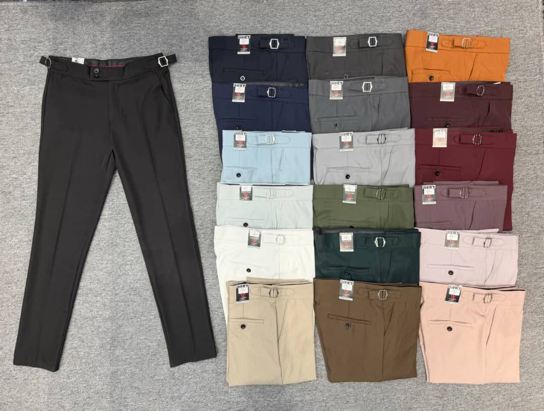 👖Pantalons Gurkha (TISSUS) en coton uni pour hommes