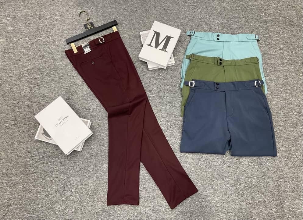 👖Pantalons Gurkha (TISSUS) en coton uni pour hommes