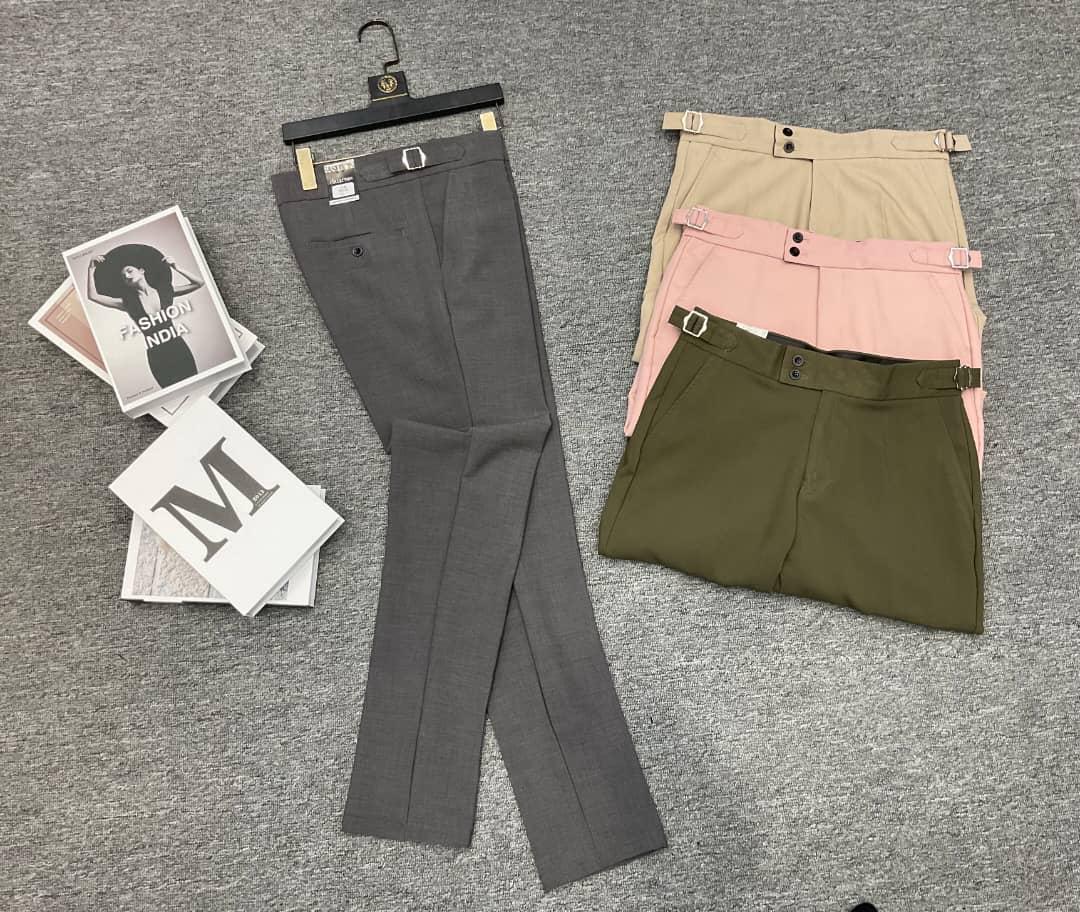 👖Pantalons Gurkha (TISSUS) en coton uni pour hommes