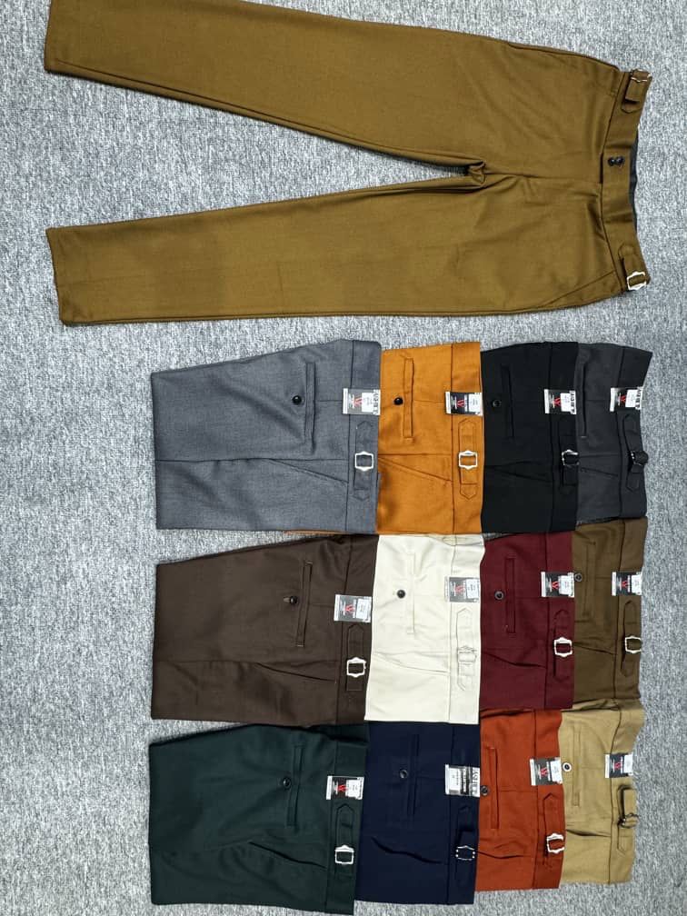 👖Pantalons Gurkha (TISSUS) en coton uni pour hommes